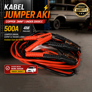 OTOHEROES Kabel Jumper Aki Copper 2mm2 for Vehicles Under 2000cc 4M - HL-1866