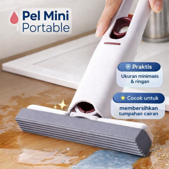 SOYEN Pel Mini Portable Alat Pembersih Lipat Self Squeezing Mop - XTB-001
