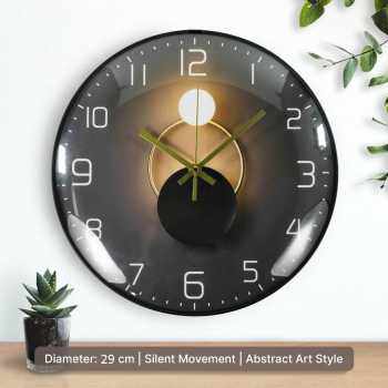 MUSTY Jam Dinding Quartz 3D Abstract Art Style Silent Movement 29cm - MS107