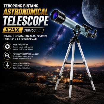 Eyebre Teropong Bintang Astronomical Telescope 525X 700/60mm - 70060
