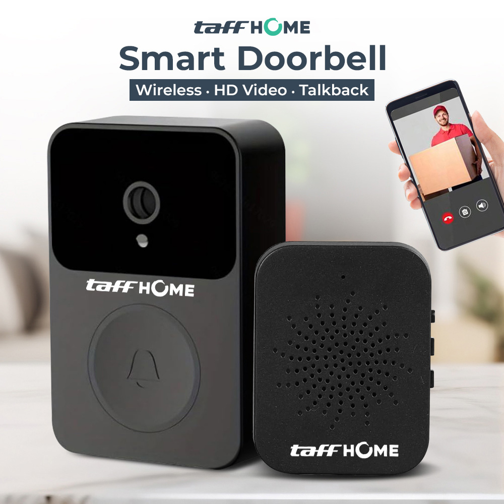 TaffHOME Bel Rumah Kamera Smart Doorbell HD Voice Changer 400mAh - X9 Gambar produk TaffHOME Bel Rumah Kamera Smart Doorbell HD Voice Changer 400mAh - X9 - Utama