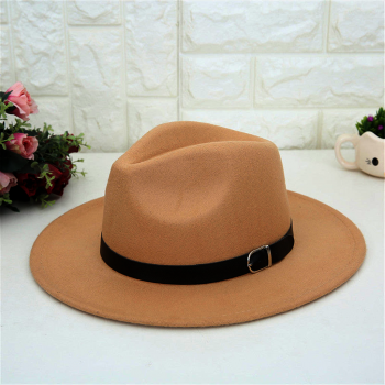 Gambar produk JIANGXIHUITIAN Topi Fedora Panama Laken Hat Jazz Classic Vintage - FS-219