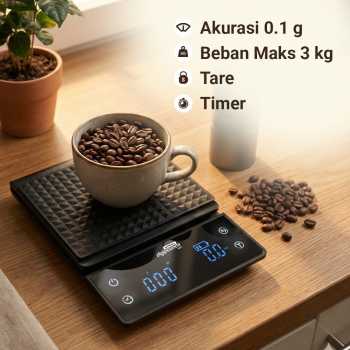Taffware Digipounds Timbangan Kopi Digital Timer Coffee Scale 3kg 0.1g - K09