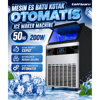 Taffware Mesin Es Batu Kotak Otomatis Ice Maker Machine 50kg 200W - HZB-55FAB