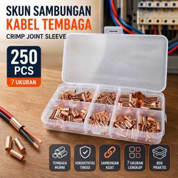 SHUNXIN Skun Sambungan Kabel Tembaga Crimp Joint Sleeve 250 PCS - SX25