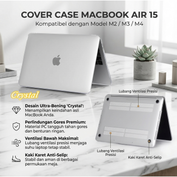 MTT Cover Case Macbook Full Protection Flat Luxury Crystal M2 M3 M4 - M-01