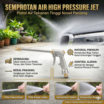 Gambar produk BEAR FORCE Semprotan Air Steam High Pressure Jet Mobil Water Gun - WR345