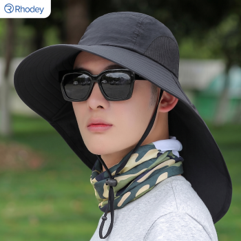 Rhodey Topi Rimba Hiking Outdoor Anti UV Waterproof Boonie Hat Nilon - BH031