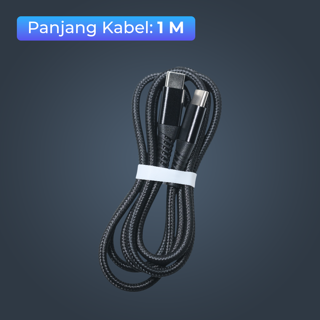 Gambar produk AUFU Kabel Data Type C to Type C Charger Braided Fast Charging 6A 66W 1M - KD66