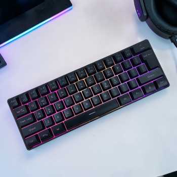 Mechova Keyboard Gaming RGB Mechanical Feel Wireless 2.4G 61 Keys - G91