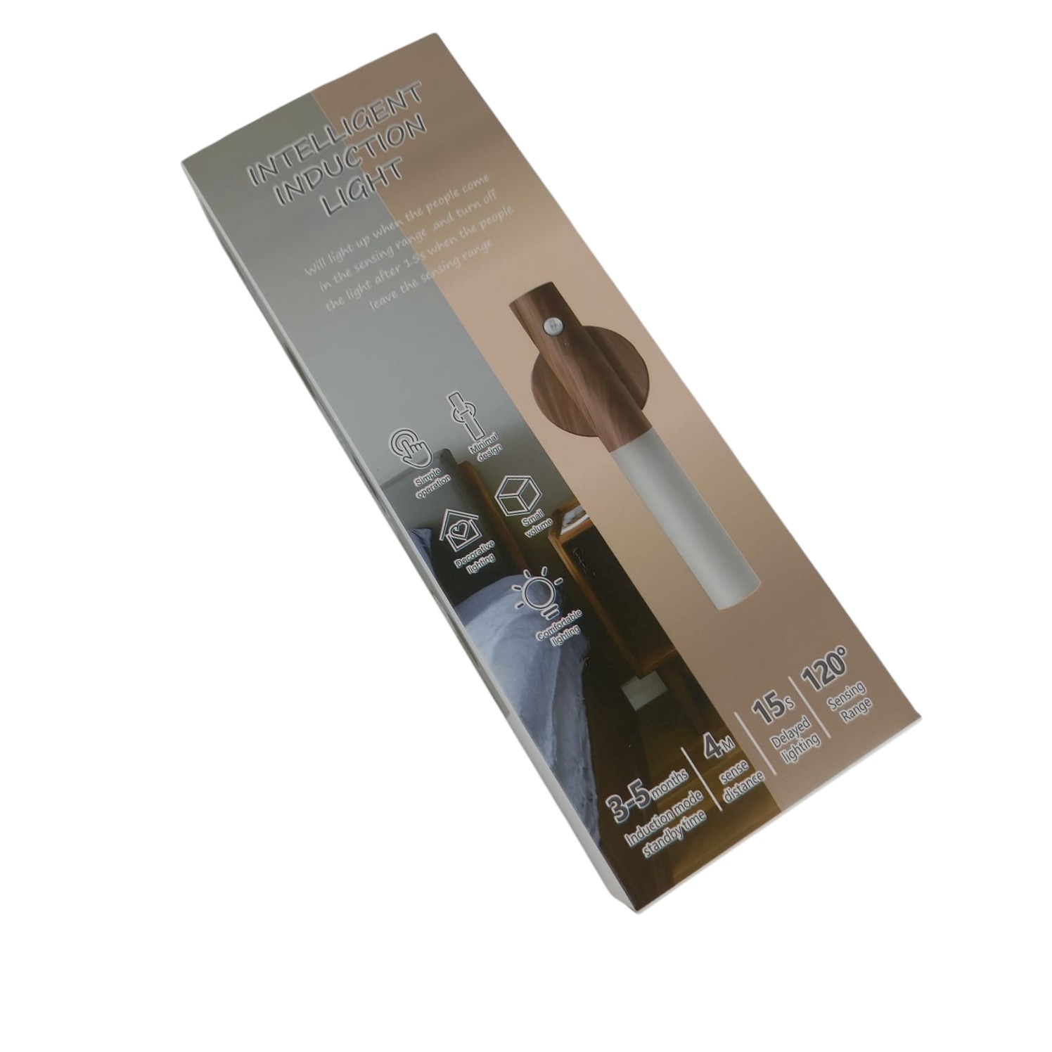 CETAN Lampu Dinding Hias LED Body Sensing Light Indoor Natural White - HB002 Gambar produk CETAN Lampu Dinding Hias LED Body Sensing Light Indoor Natural White - HB002