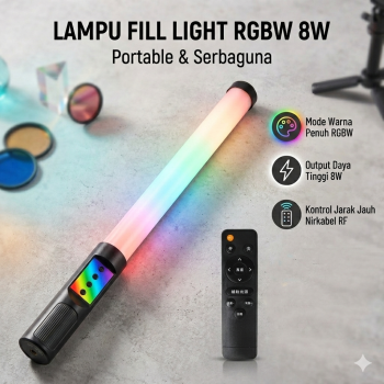 LUXCEO Lampu Fill Light Stick Remote RGBW Portable USB 8W 1800mAh - ST-15