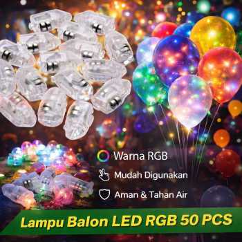 WuFang Lampu Balon LED RGB Multifungsi 50 PCS - XX50