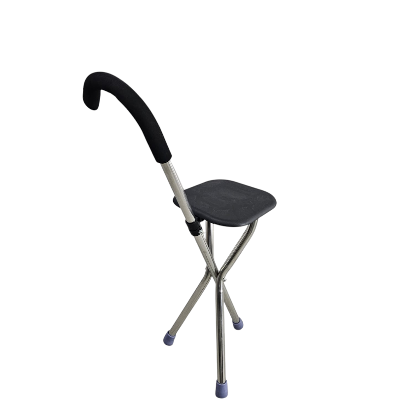 GAIWANZI Tongkat Jalan Kursi Lipat 2in1 Foldable Cane Chair Portable - GZD05 Gambar produk GAIWANZI Tongkat Jalan Kursi Lipat 2in1 Foldable Cane Chair Portable - GZD05 - 3