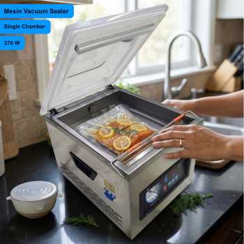Taffware Mesin Vacuum Sealer Makanan Heavy Duty Single Chamber 370W - DZ-260/2C