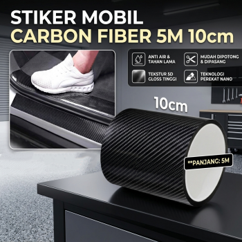 MSUE Stiker Pelindung Mobil Carbon Fiber Car Wrap Film Vinyl 5M - C3841