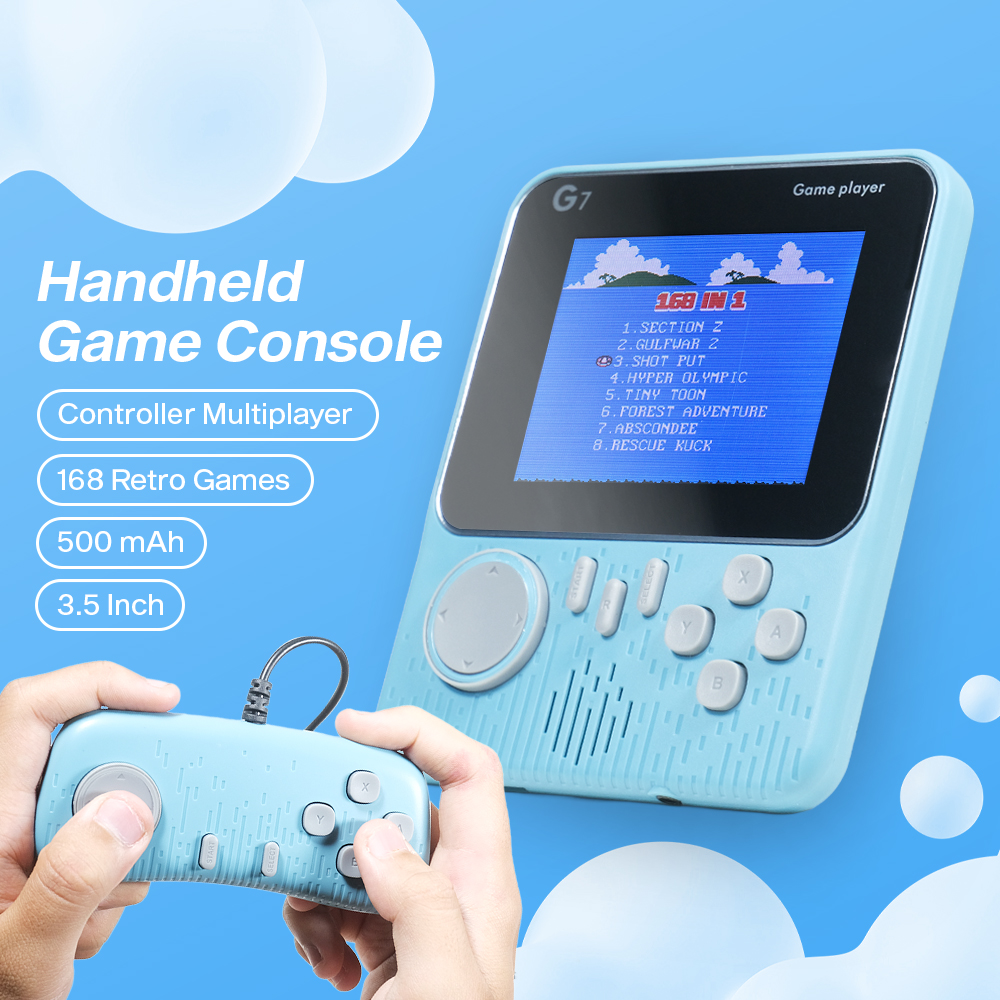 McGeSin Handheld Console Gameboy 3.5 Inch 168 Game with Controller - G7 Gambar produk McGeSin Handheld Console Gameboy 3.5 Inch 168 Game with Controller - G7 - Utama