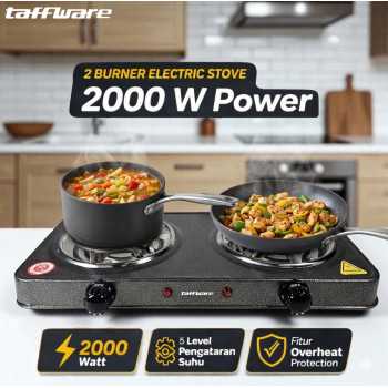Taffware Kompor Listrik 2 Tungku Portable Coil Hot Plate 2000W - SHP-5813