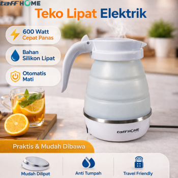 TaffHOME Teko Listrik Pemanas Foldable Air Water Heater 600W 600ml - HY-01
