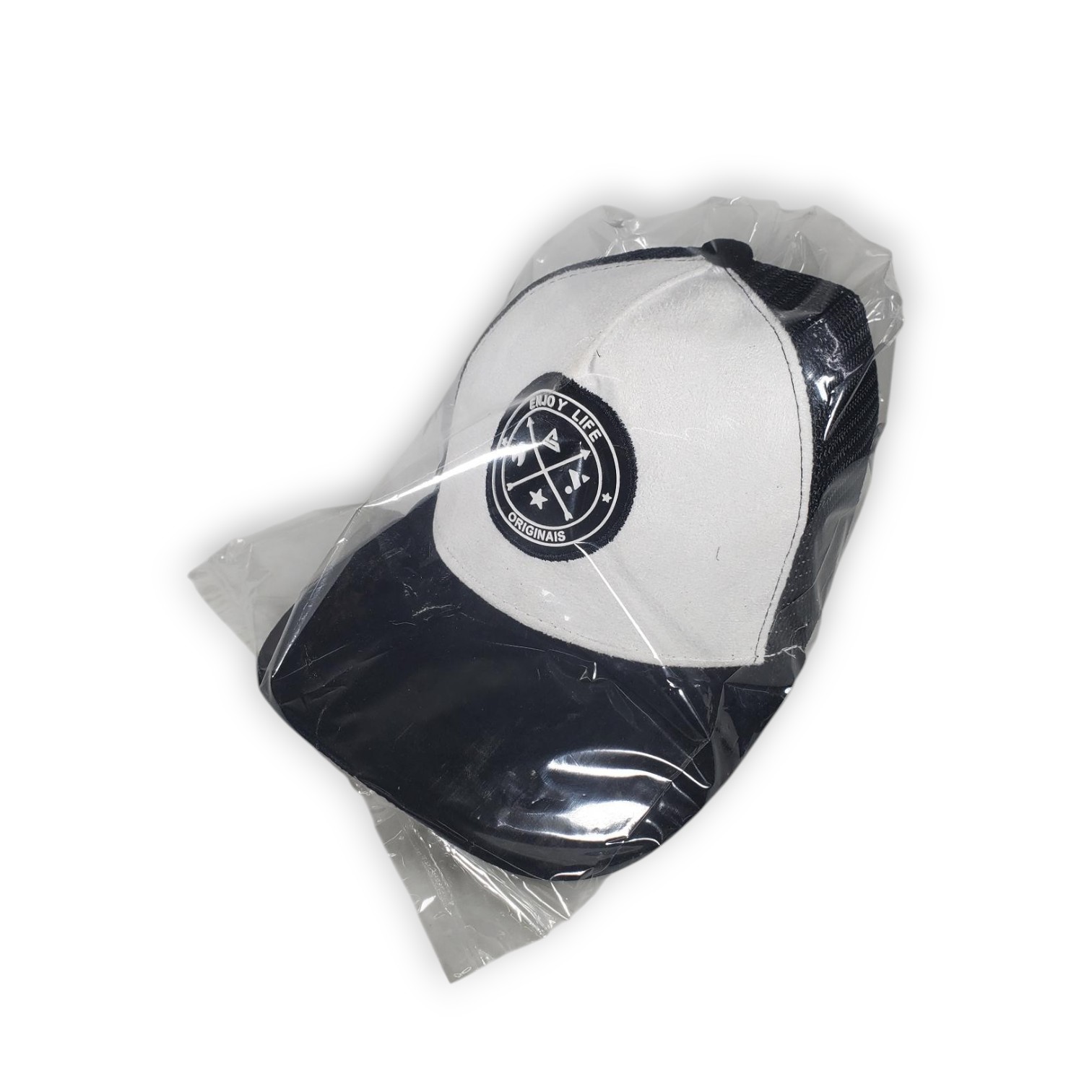 GUDIY Topi Trucker Jaring Mesh Hat Suede Enjoy Life Patch - T100 Gambar produk GUDIY Topi Trucker Jaring Mesh Hat Suede Enjoy Life Patch - T100 - Kemasan