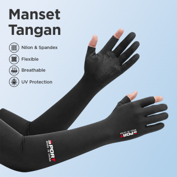 YXST Sarung Tangan Panjang Manset Sleeve Two Fingers Sunscreen Spandex - SP10