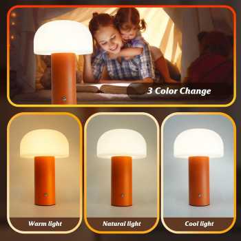 Gambar produk MAGCHARM Lampu Meja Hias Touch LED 3in1 Color Mushroom Lamp 1200mAh 3W - MG-12