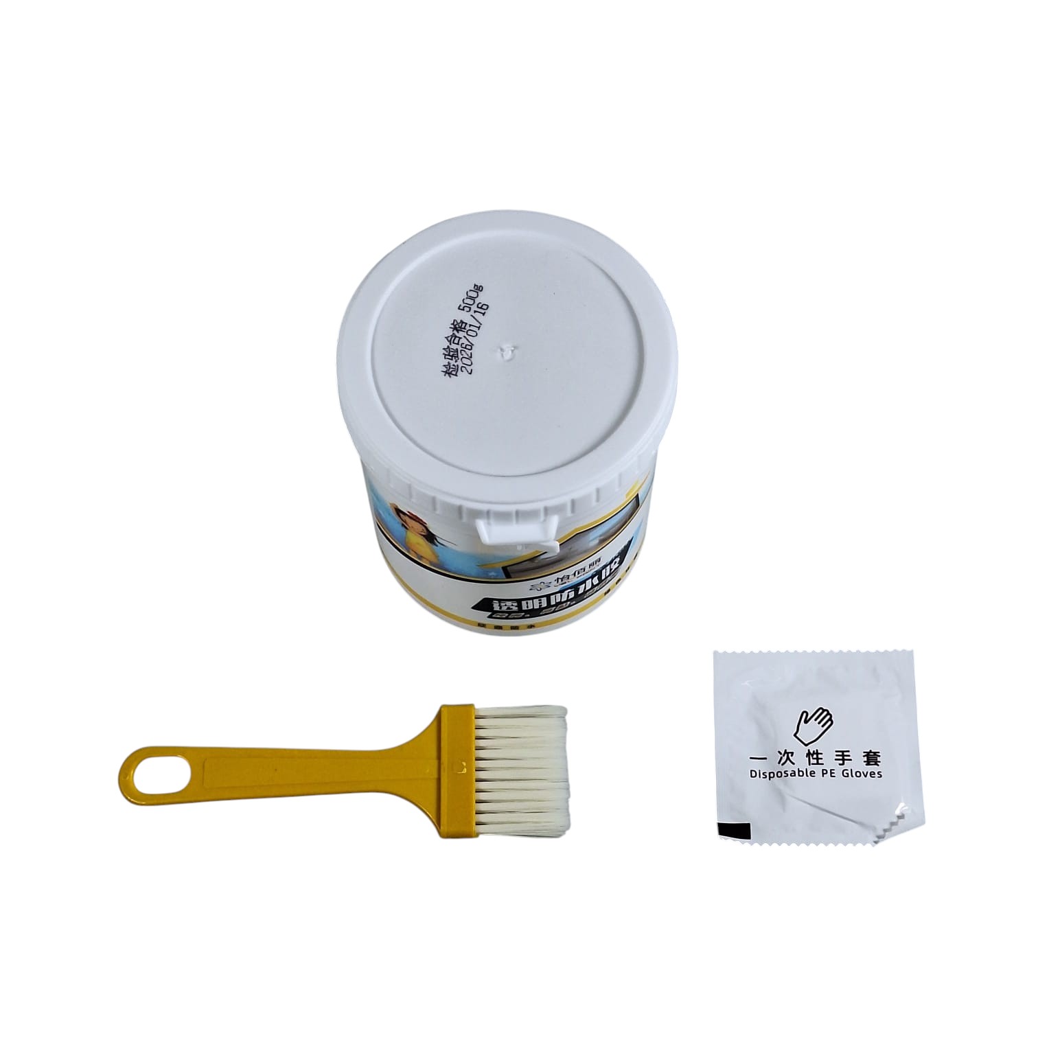 Gambar produk YBL Paint Lem Anti Bocor Rembes Waterproof Coating 500g with Brush - BV-03 - 6