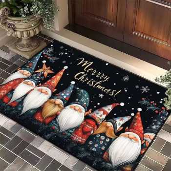 TaffHOME Keset Kamar Mandi Natal Bathroom Mat Absorbent Velvet 40x60cm - LA-80