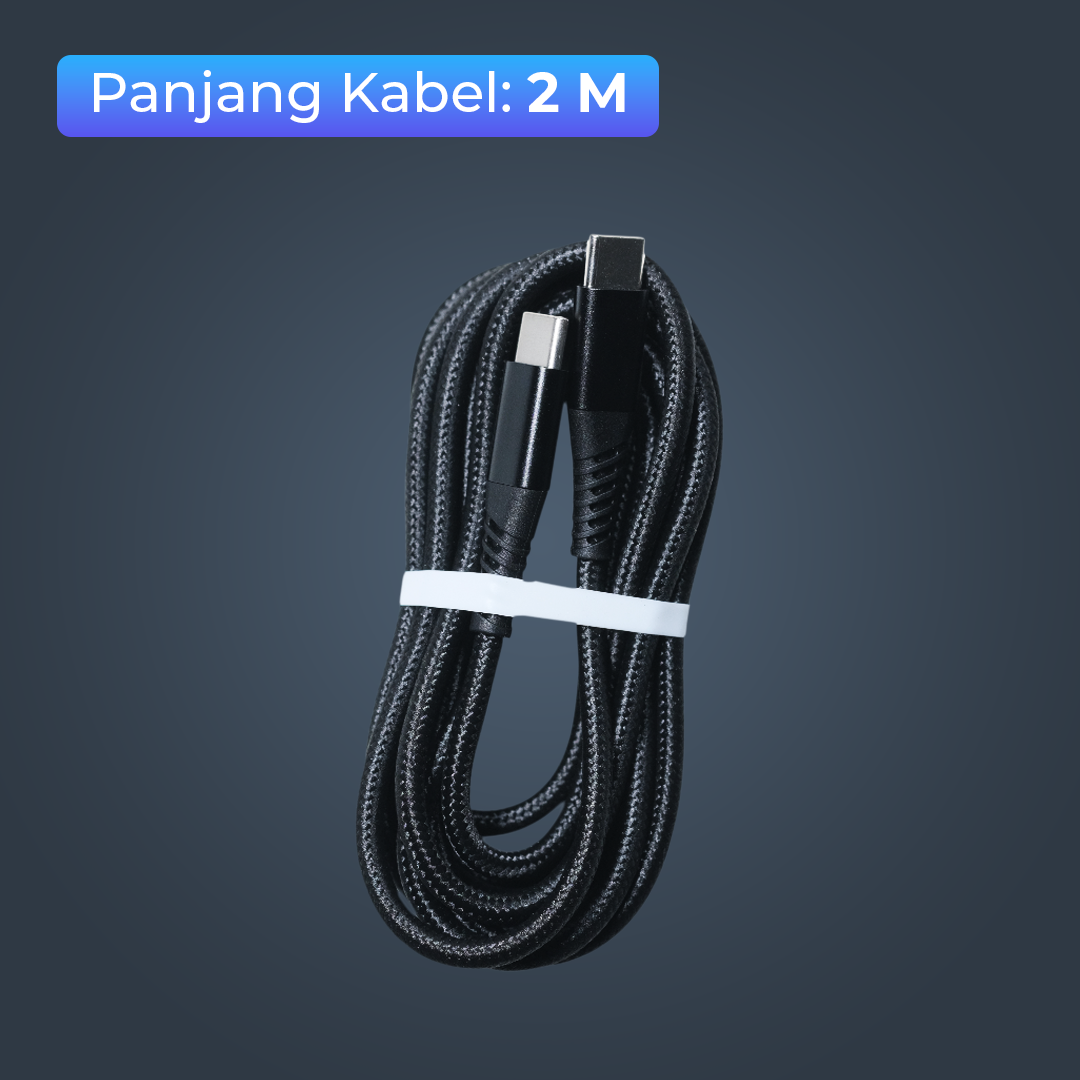 Gambar produk AUFU Kabel Data Type C to Type C Charger Braided Fast Charging 6A 66W 2M - KD66