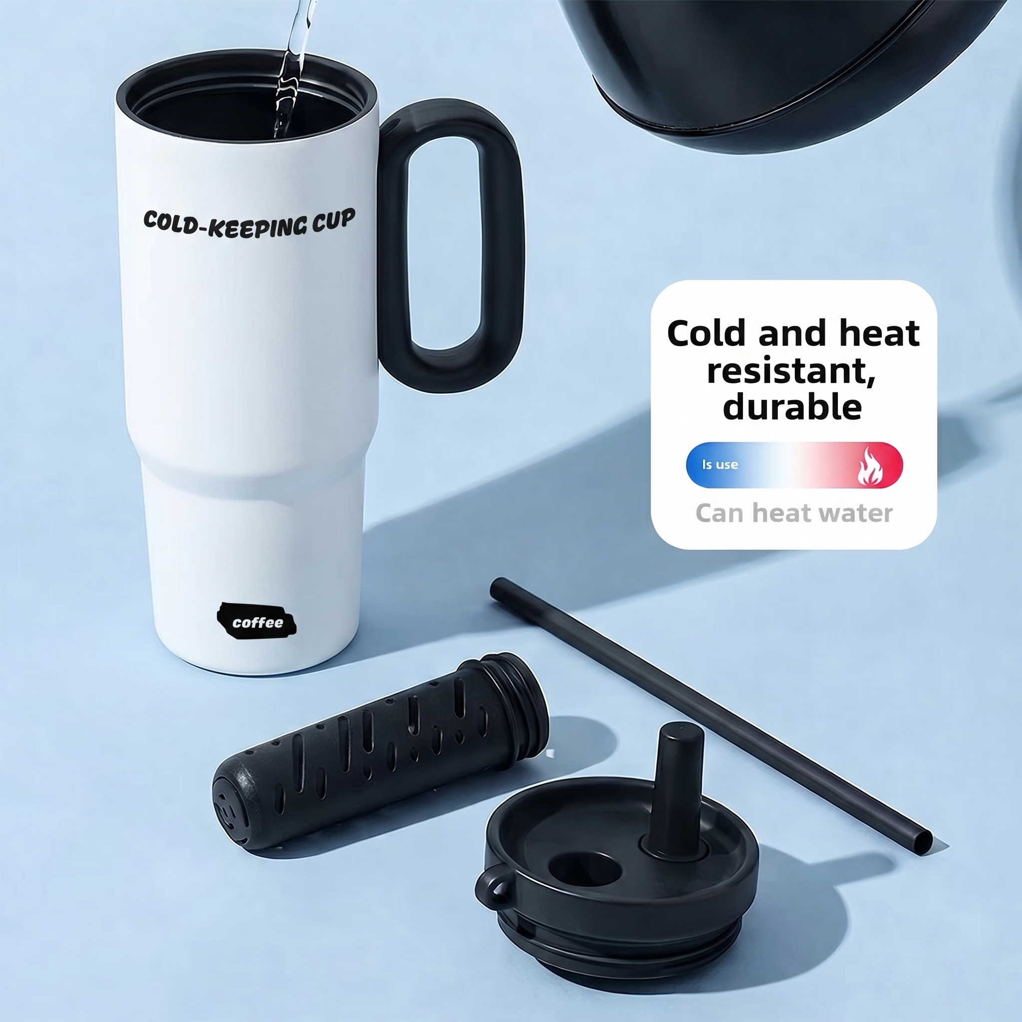 Bingo Botol Minum Tumbler Ice Hot With Lid Straw Stainless Steel 750ml - B-9400 Gambar produk Bingo Botol Minum Tumbler Ice Hot With Lid Straw Stainless Steel 750ml - B-9400 - 6