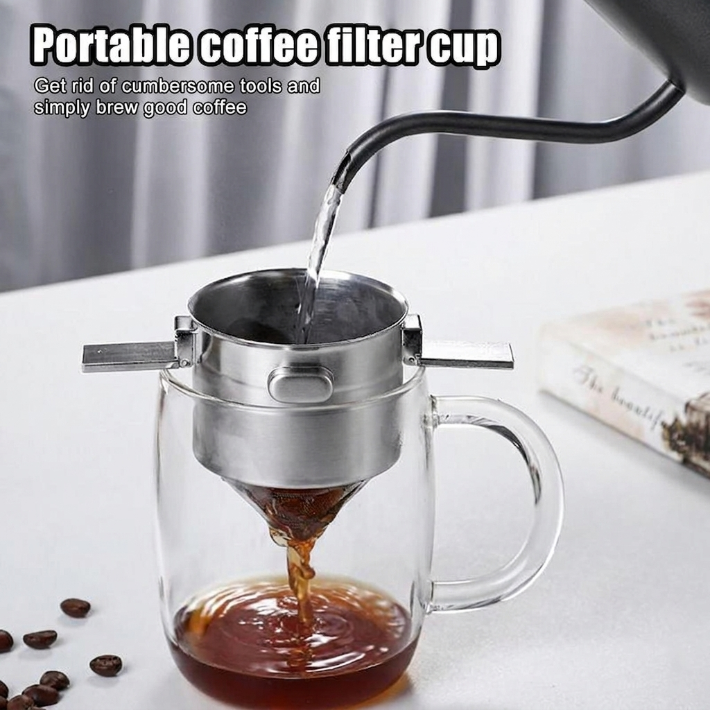 Gambar produk One Two Cups Filter Penyaring Kopi Portable Cone Coffee Dripper - LF13