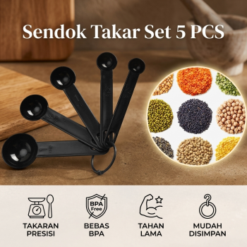 TaffHOME Sendok Takar Set Plastic Measuring Spoon 5 PCS - CF233