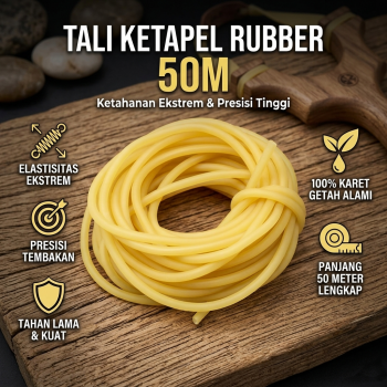 Gambar produk Tali Ketapel Slingshot Rubber Catapult 50M - T50