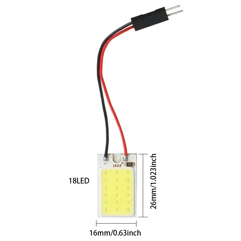 HVIERO Chip Lampu LED COB SMD Interior Mobil 6500K 5W 12V 4 PCS 16x26mm - MO10 Gambar produk HVIERO Chip Lampu LED COB SMD Interior Mobil 6500K 5W 12V 4 PCS 16x26mm - MO10