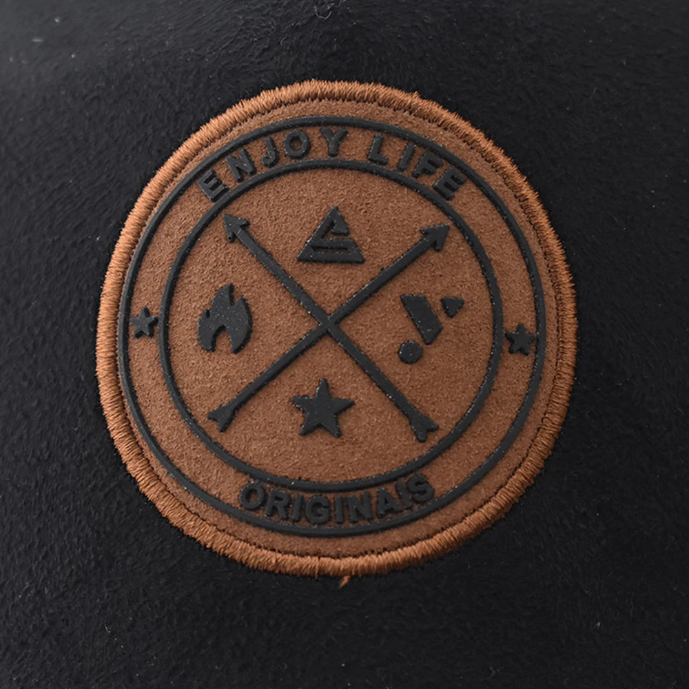 GUDIY Topi Trucker Jaring Mesh Hat Suede Enjoy Life Patch - T100 Gambar produk GUDIY Topi Trucker Jaring Mesh Hat Suede Enjoy Life Patch - T100