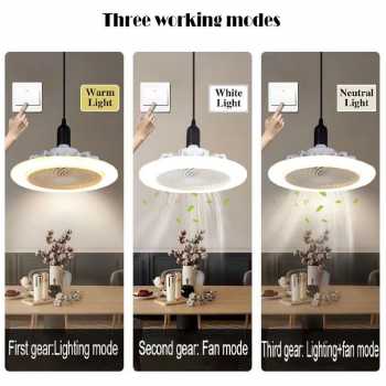 Gambar produk JOYINLED Kipas Angin Gantung Lampu LED 3in1 Color with Remote Control - JY217