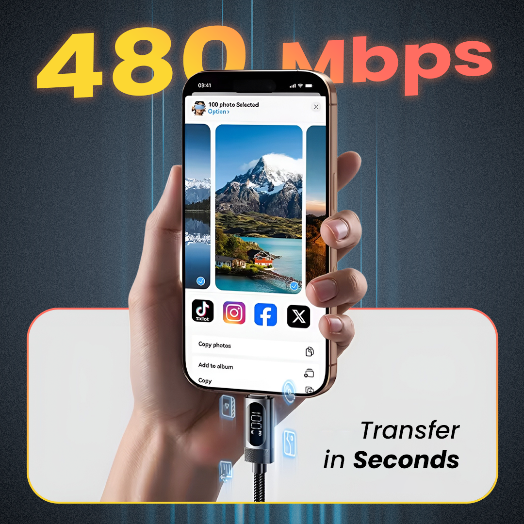 Gambar produk ESSAGER MacLe Kabel Data USB Type C to USB Type C Fast Charging 60W 1M - ES-X64