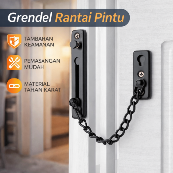Maple Grendel Rantai Pintu Anti Maling Stainless Steel Door Chain Lock - MP097