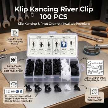 OTOHEROES Klip Kancing Mobil Baut Rivet Clip Trim Panel 100 PCS - HE26