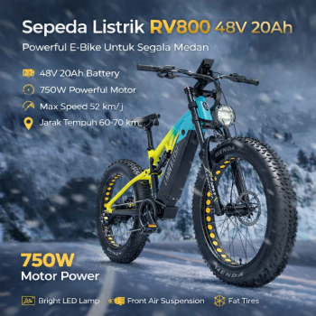 Lankeleisi Sepeda Listrik Fat E-Bike Tire 26x4 Inch 48V 20Ah - RV800 Plus