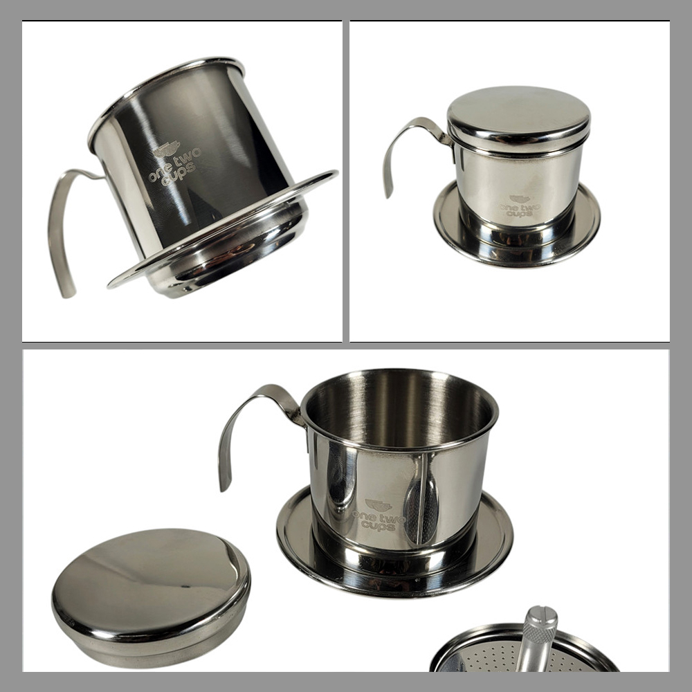 Gambar produk One Two Cups Vietnam Drip Coffee Filter Saringan Kopi Sekrup 250ml 8Q - LC2 - 1