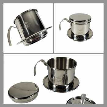 Gambar produk One Two Cups Vietnam Drip Coffee Filter Saringan Kopi Sekrup 250ml 8Q - LC2 - 1