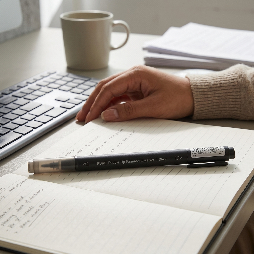 Gambar produk Kaco Pure Spidol Double Tip Permanent Marker 4 mm 0.8mm 1 PCS - K1051