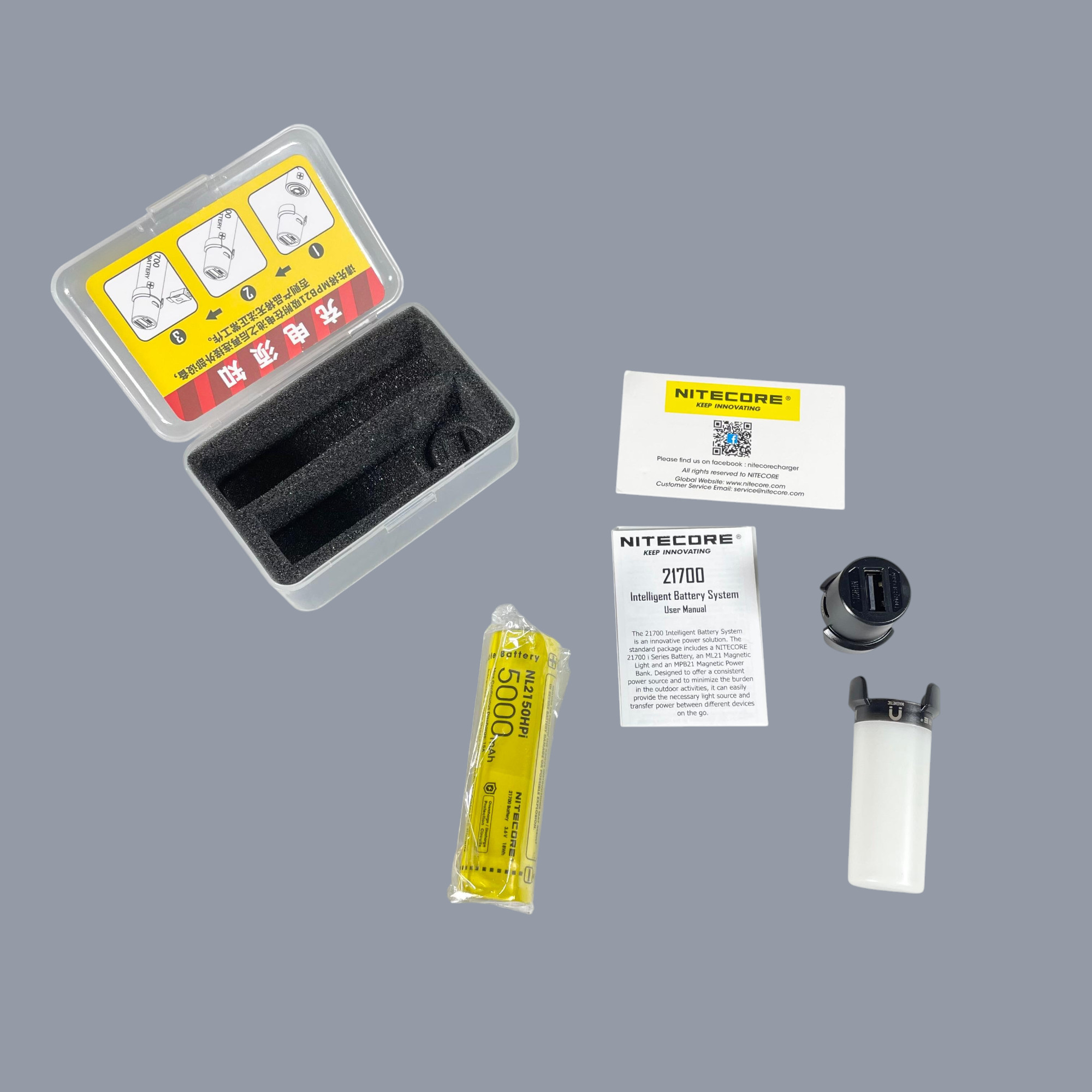 Gambar produk NITECORE Baterai Isi Ulang 21700 Li-Ion Button Top 5000mAh 4.2V 1 PCS - NL2150HPi