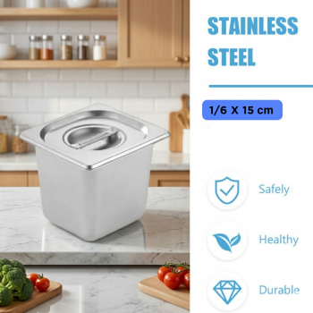 One Two Cups Food Container Stainless Steel Wadah Makanan Prasmanan - GN-201