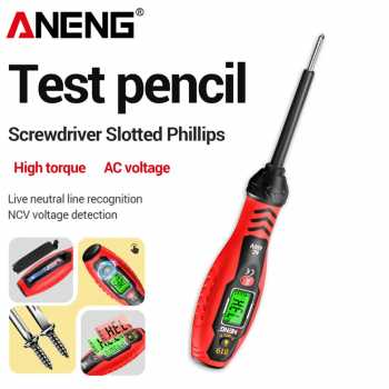 ANENG Obeng Tespen Tester Pen Non Contact Digital Display Alarm - B19