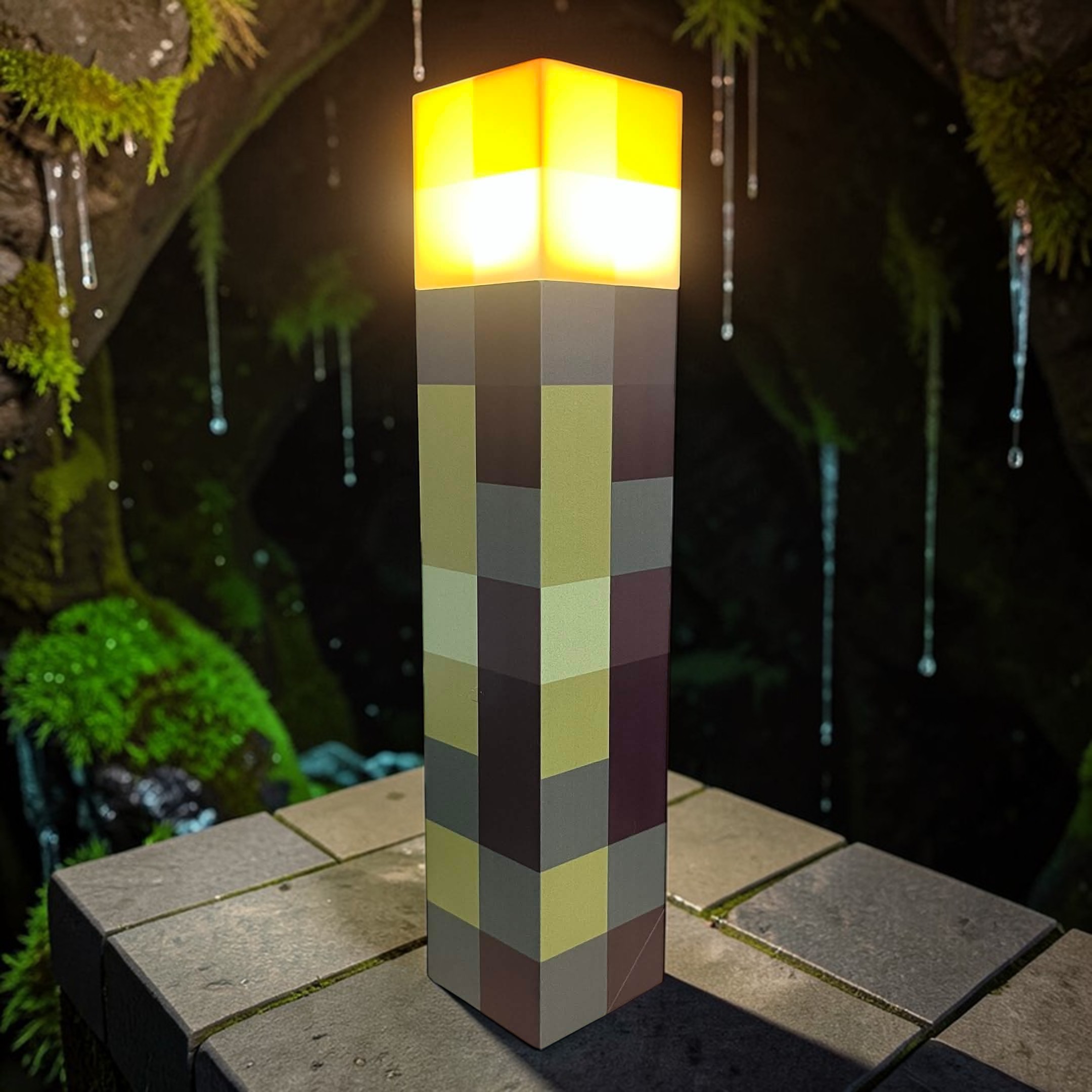 Toddi Lampu LED Minecraft Torch Night Light Recharge Warm White - MC-1867 Gambar produk Toddi Lampu LED Minecraft Torch Night Light Recharge Warm White - MC-1867