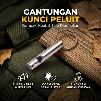 TaffSPORT Gantungan Kunci Peluit Aluminium Keychain - HW1139