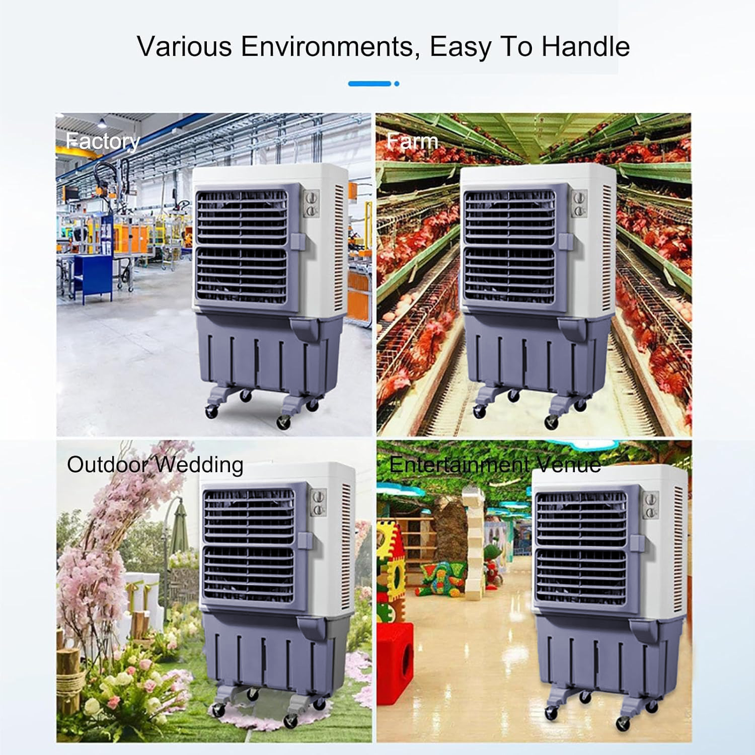 TaffHOME Air Cooler Industrial Evaporative 3 Speed 11.5m/s 480W 100L - 120A Gambar produk TaffHOME Air Cooler Industrial Evaporative 3 Speed 11.5m/s 480W 100L - 120A