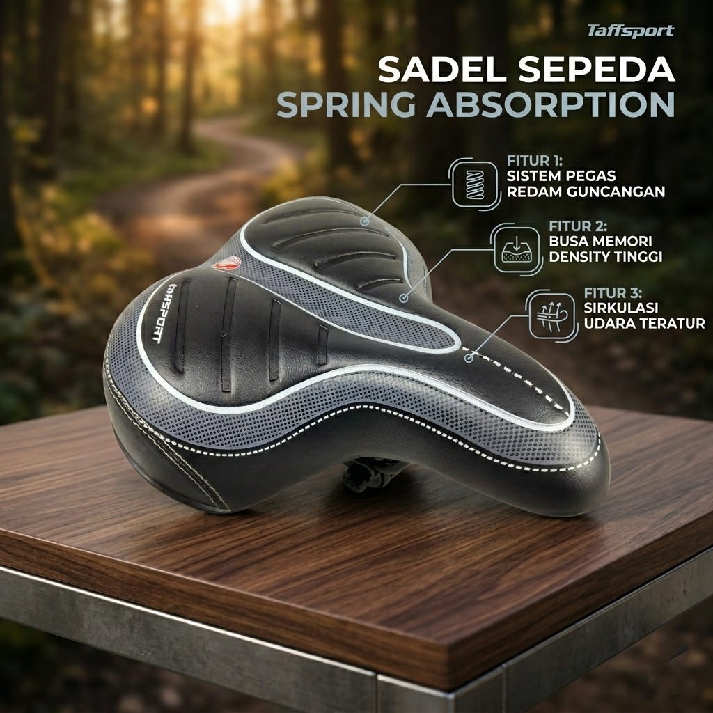 TaffSPORT Sadel Sepeda Comfortable Spring Absorption - ZF20 Gambar produk TaffSPORT Sadel Sepeda Comfortable Spring Absorption - ZF20 - Utama
